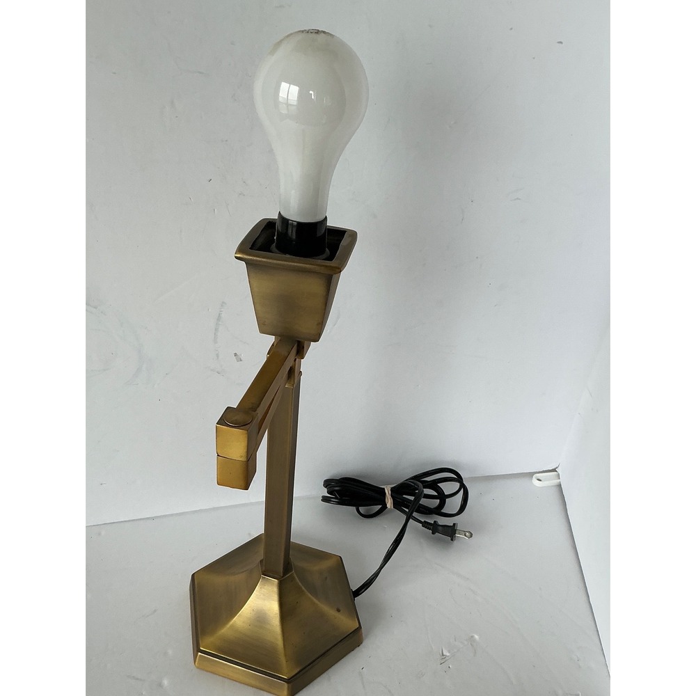 American Lighting Brass Desk Lamp Swing Arm‎ Hexagonal Base Traditional Gold